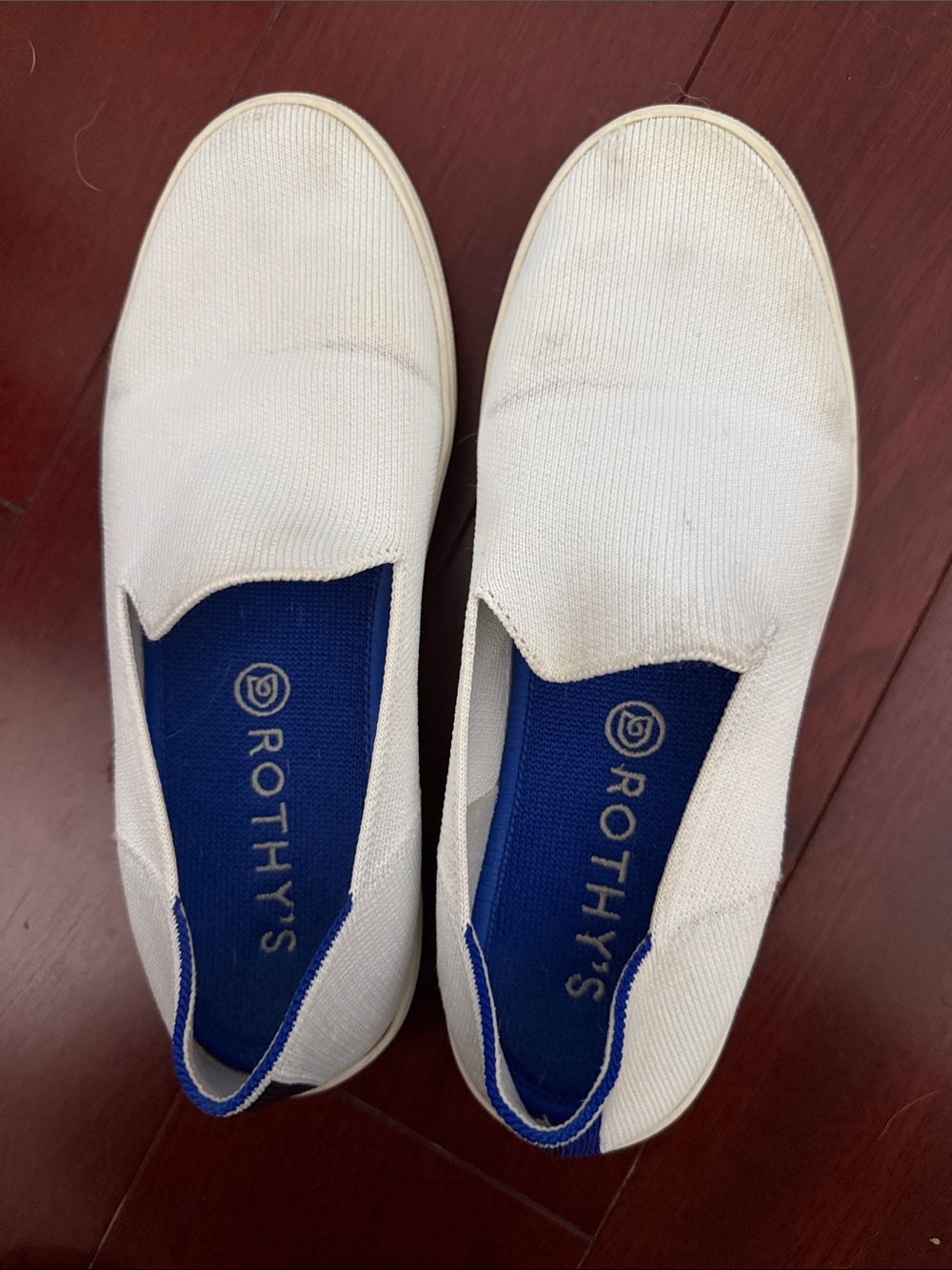 White rothys slip on sneakers